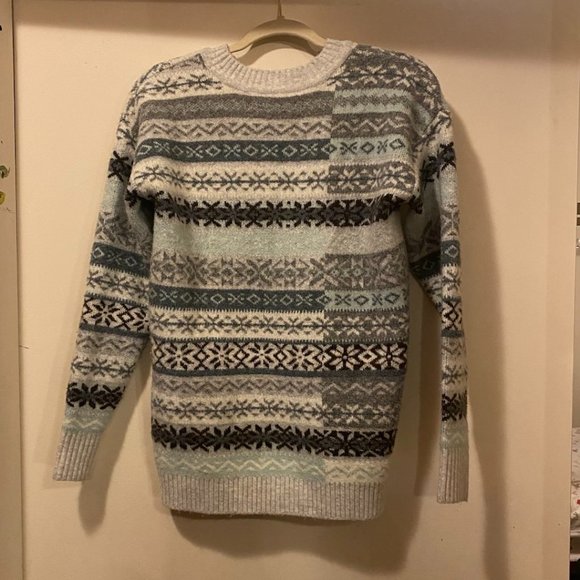 LOFT wool blend "fair isles" sweater - Picture 3 of 3